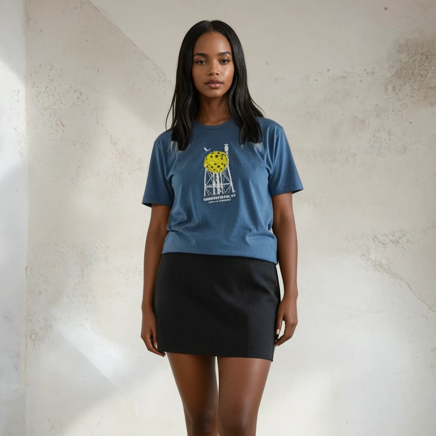 WATER TOWER –UNISEX BAMBOO TEE (SEA BLUE)