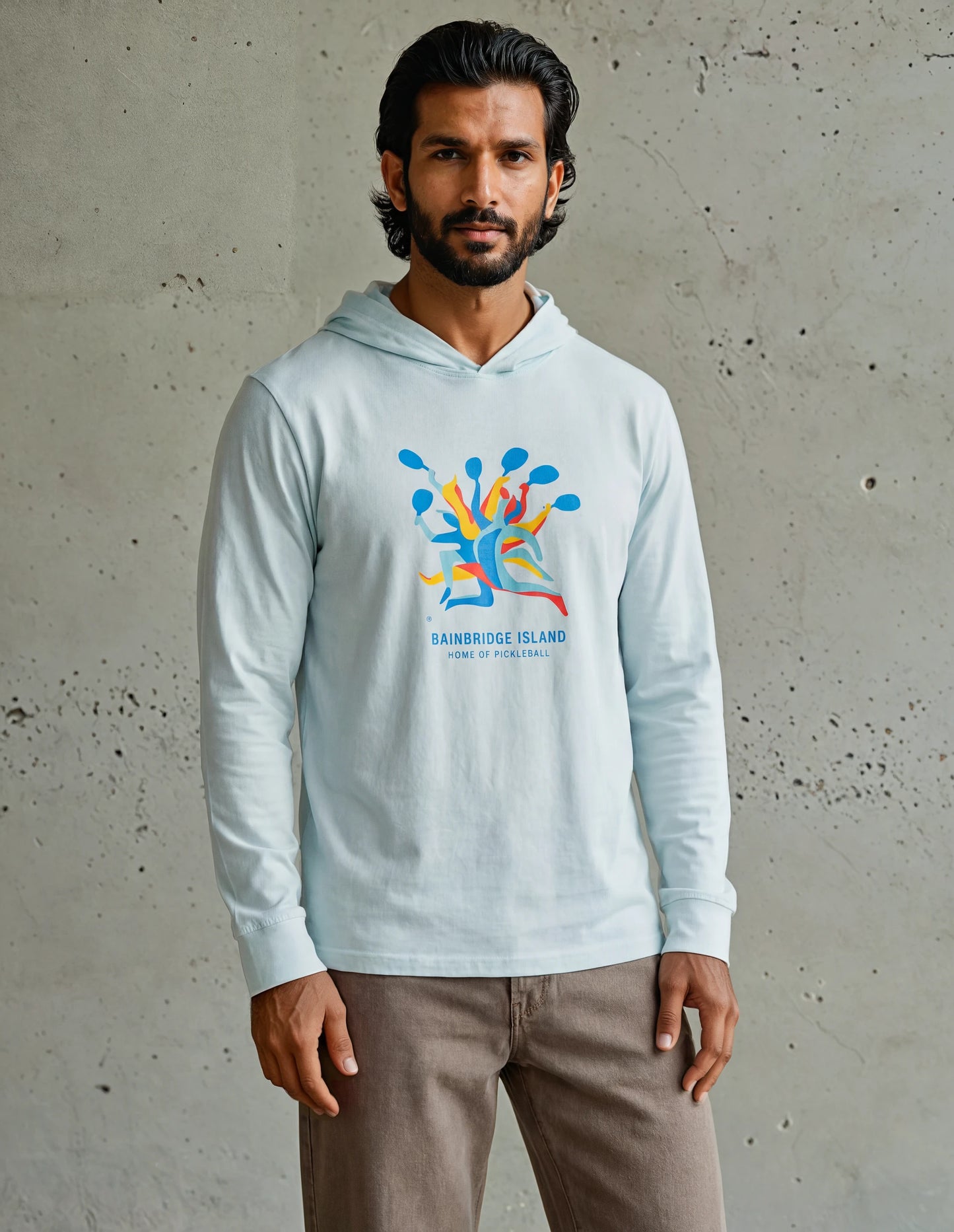 Paddle Flurry Pickleball • Unisex Cotton Long Sleeve Lightweight Hoodie