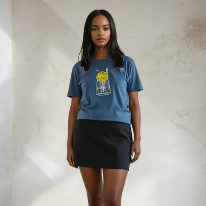 WATER TOWER –UNISEX BAMBOO TEE (SEA BLUE)