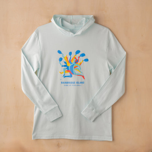 Paddle Flurry Pickleball • Unisex Cotton Long Sleeve Lightweight Hoodie