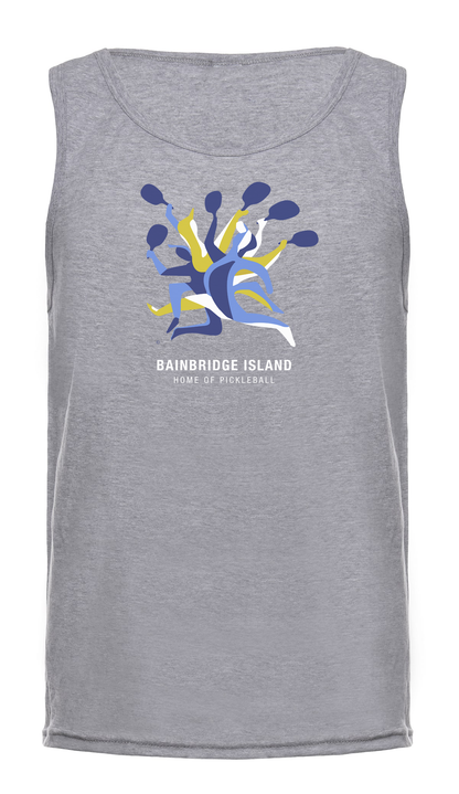 Paddle Flurry Pickleball • Unisex Tank Heather Grey