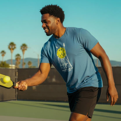 WATER TOWER –UNISEX BAMBOO TEE (SEA BLUE)